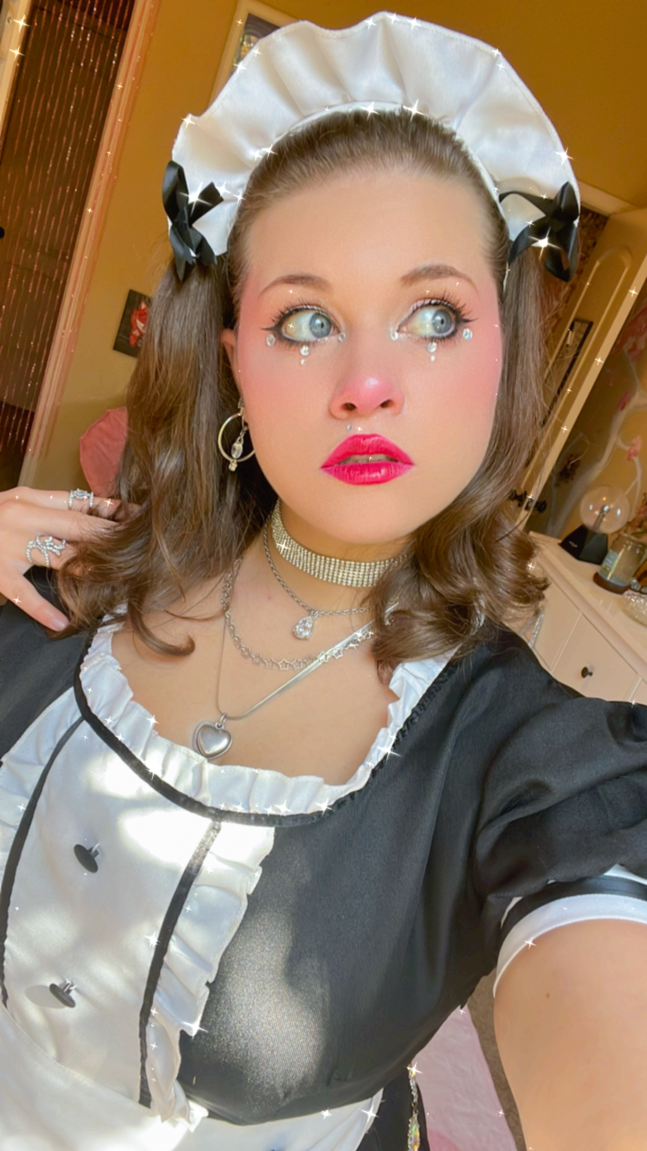 Kendall Morgan Lacy in a black and white costume